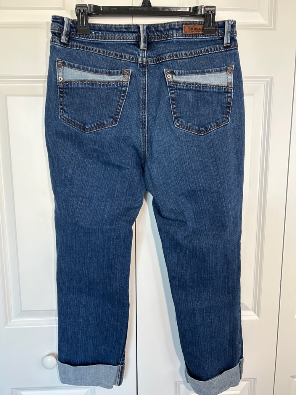 Tribal Dark Blue Cropped Roll‑Cuff Jeans - Picture 3 of 6